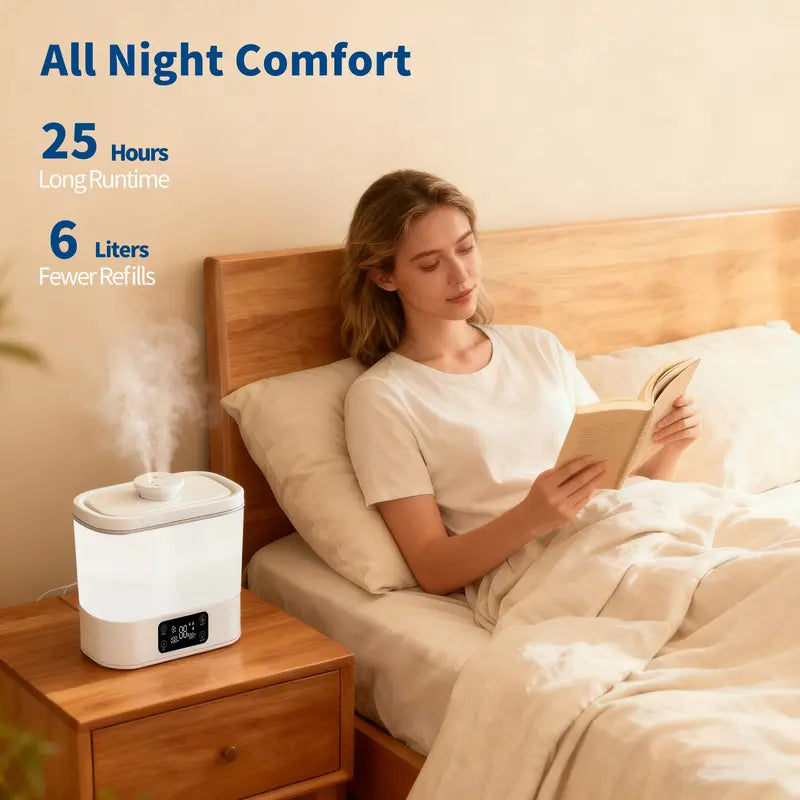 CloudMist Smart Humidifier - whisper-quiet 35dB for kids bedroom
